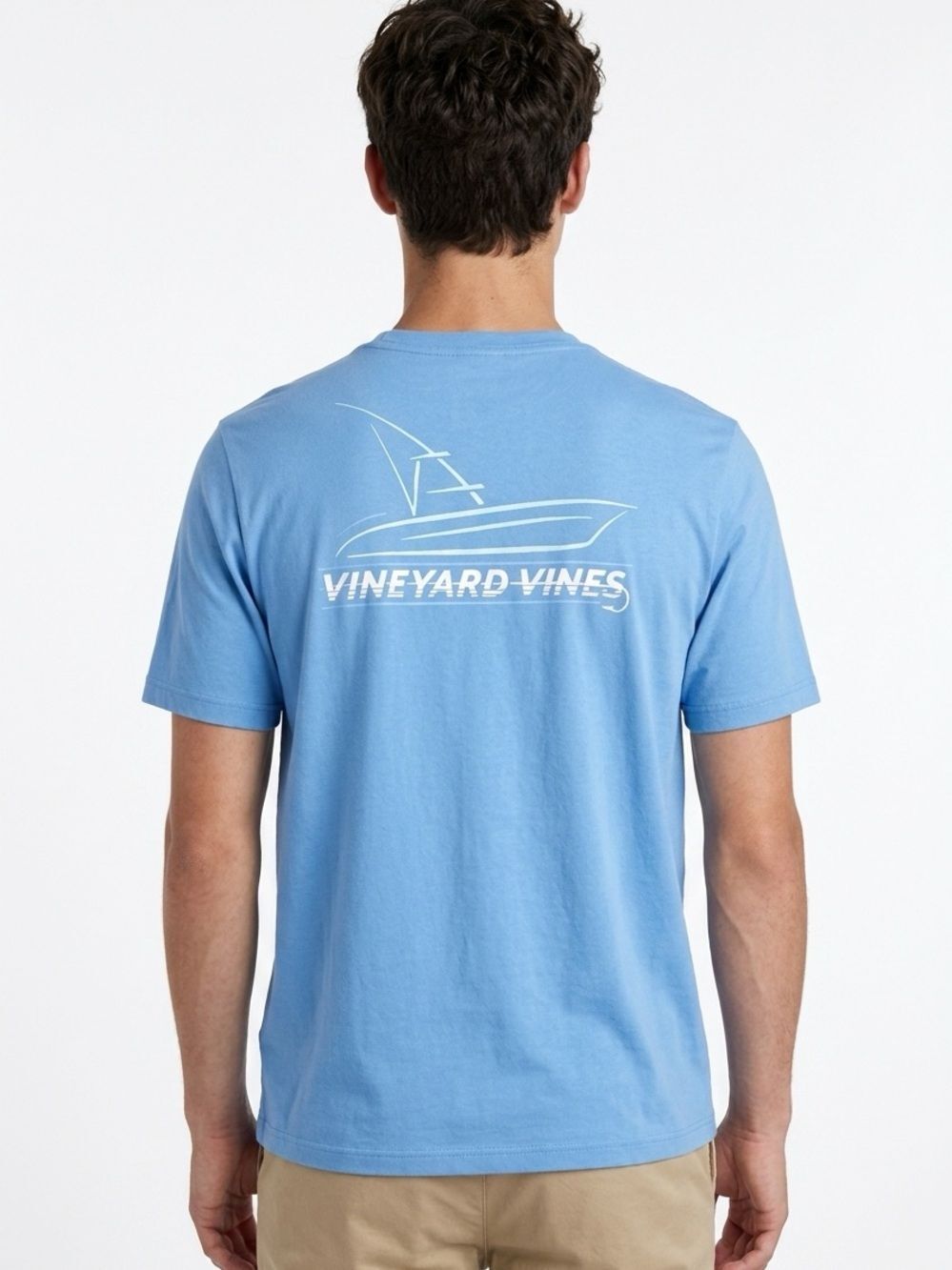 VINEYARD VINES | NEW Blue Performance Tee Boat Nautical Theme Boy’s Size X-Large